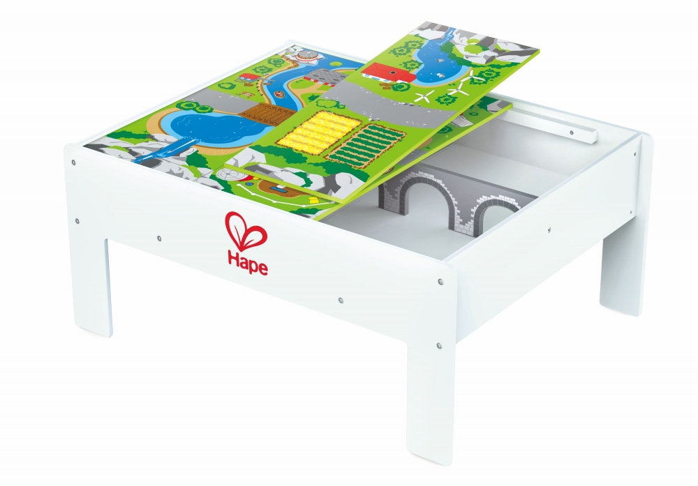 Play set, Hape, Wooden train play and storage table, 4 pieces