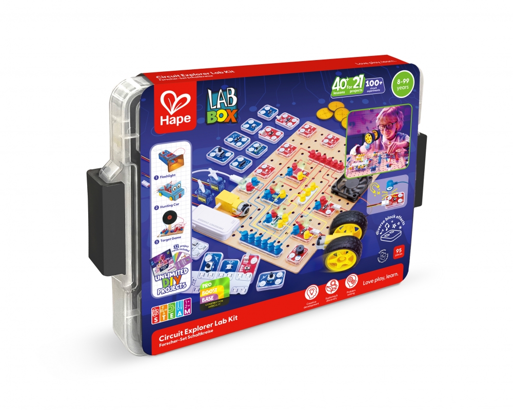 Educational set, Hape, LabBox, Circuit Research Laboratory, 95 pieces