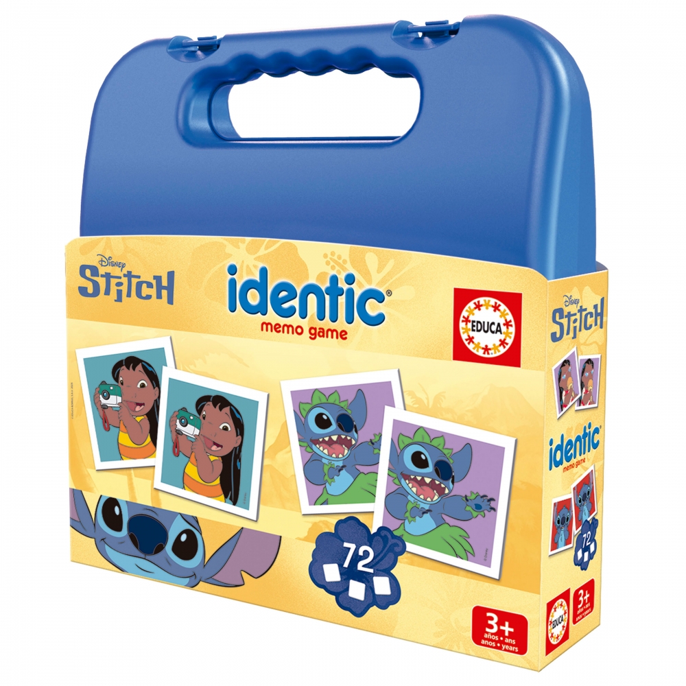 Memory game in a case, Educa, Stitch, 72 cards