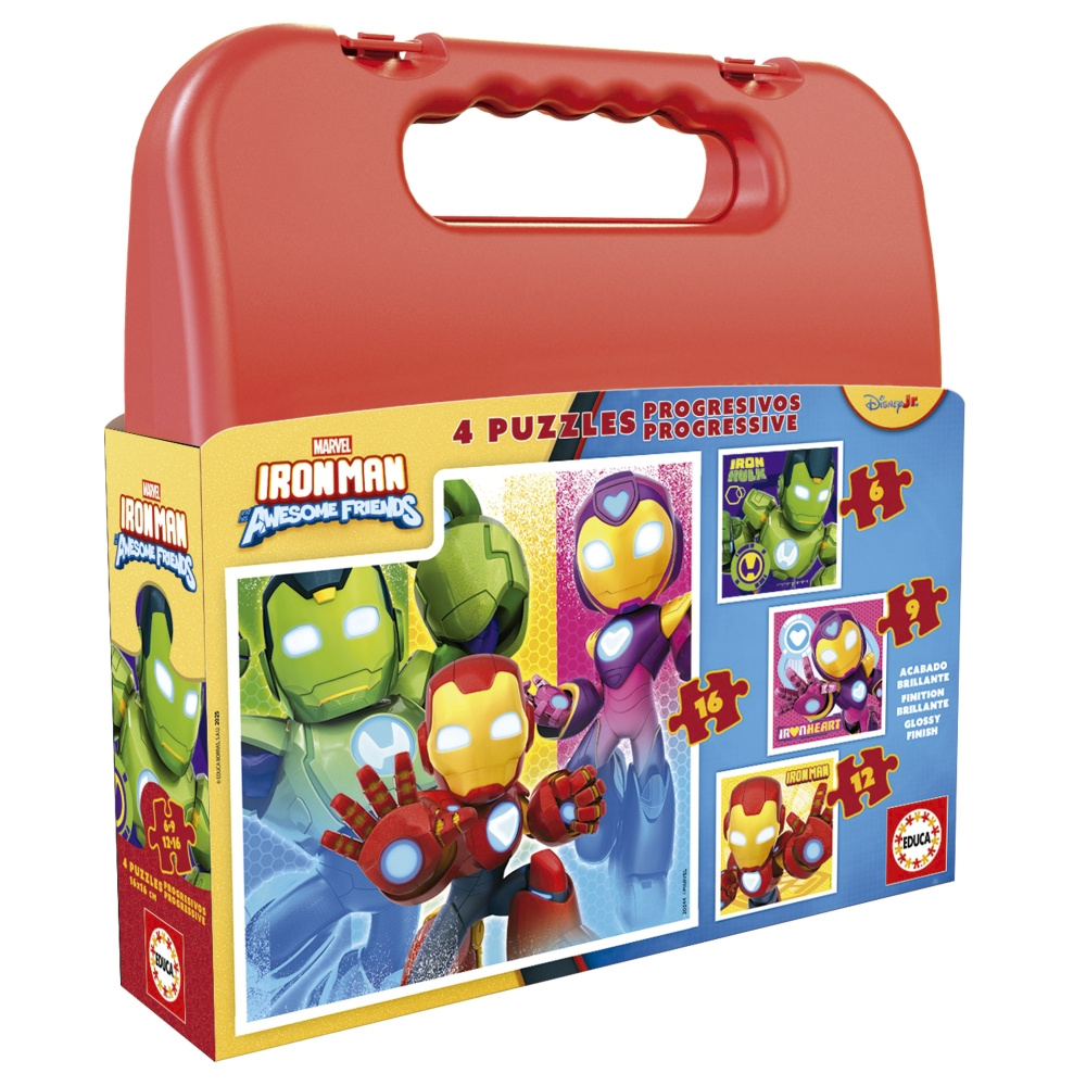 Progressive puzzle, Educa, Iron Man and friends 4 in 1, 6-9-12-16 pieces