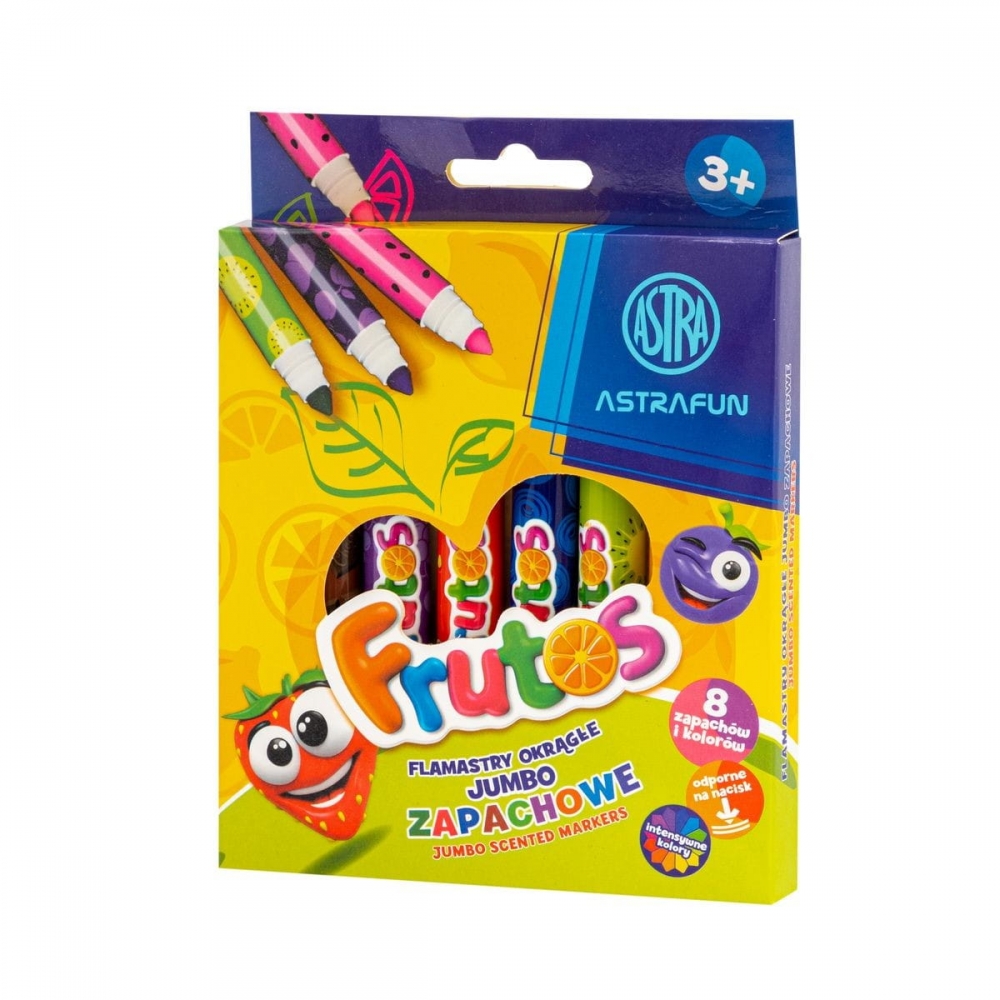 Set of flavoring markers JUMBO, ASTRA FRUTOS, 8 colors