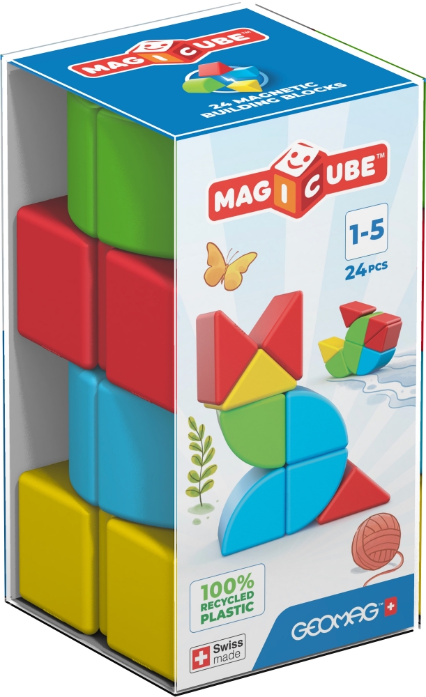 Magnetic constructor, Geomag, Magicube, 24 pieces