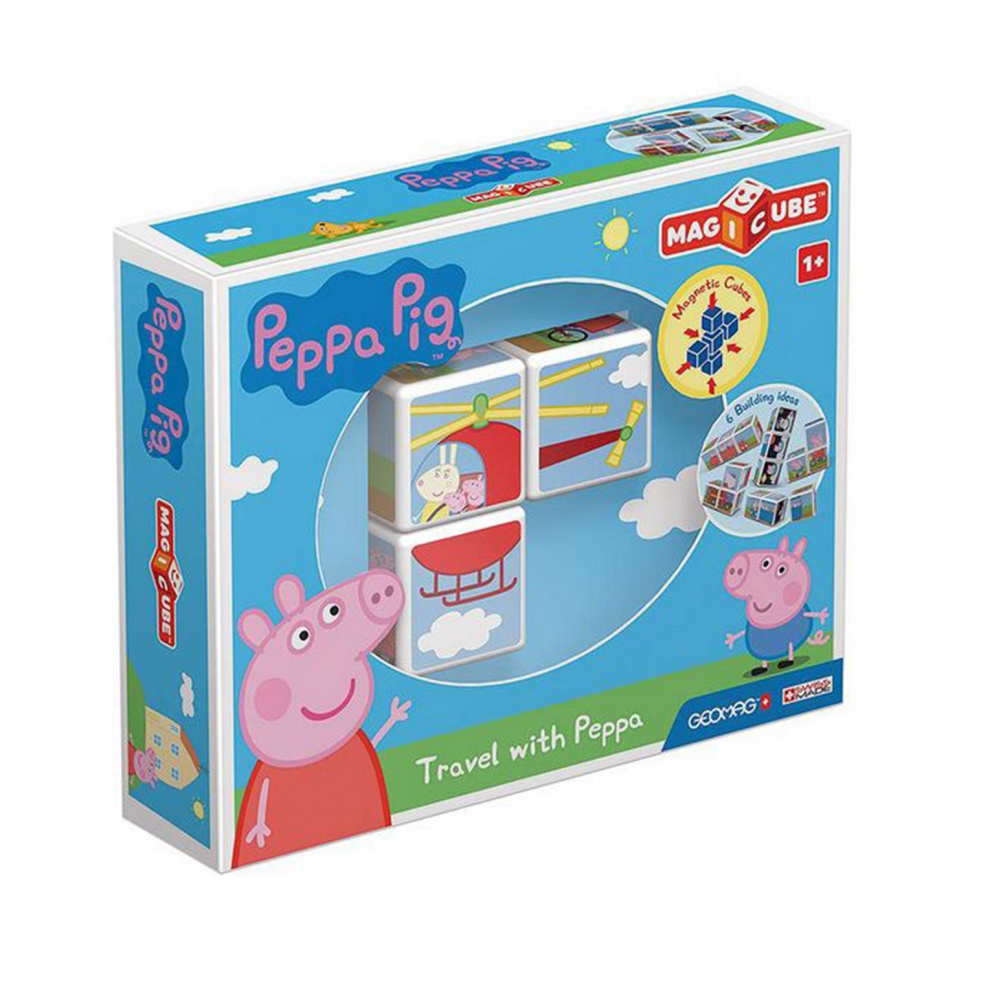 Magnetic constructor, Geomag, Magicube, Journey with Peppa Pig 049, 3 parts