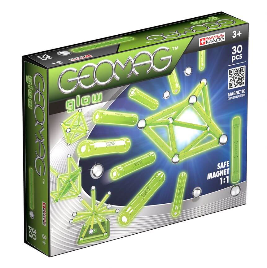 Magnetic constructor, Geomag, Glow G335, 30 pieces