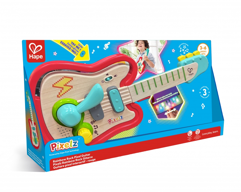 Interactive toy, Hape, Pixelz, Colorful Rock Guitar