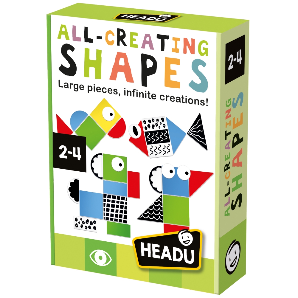 Educational set, Headu, Montessori, Creative shapes, 28 pieces
