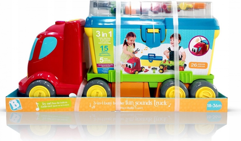 Interactive toy, Infantino, B Kids, 3 in 1 construction truck