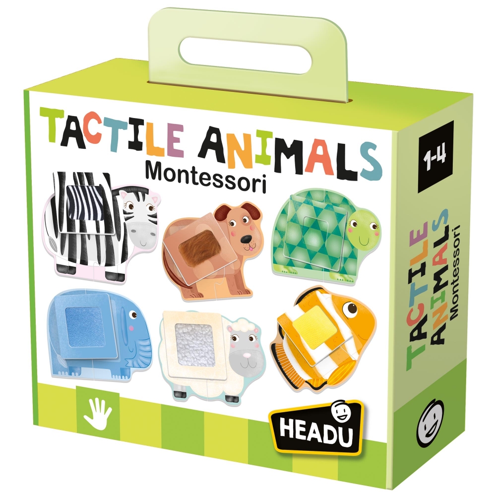 Educational Puzzle, Headu Montessori, Touch and Explore, Animals