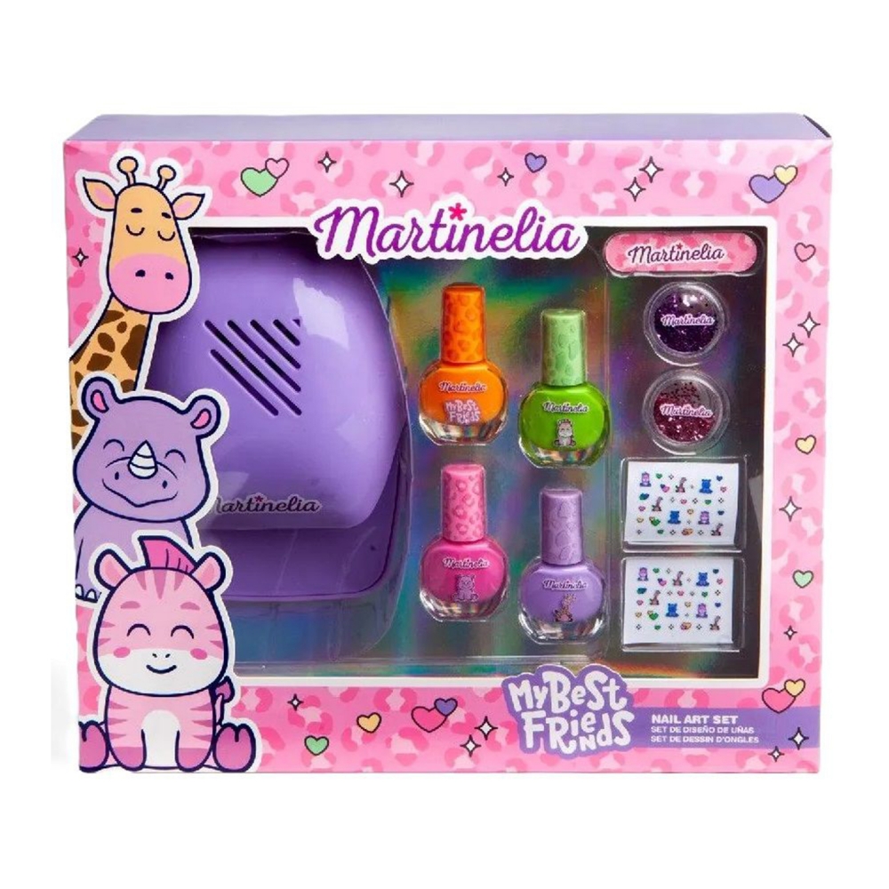 Manicure set with UV lamp, Martinelia, My Best Friends, 10 pieces