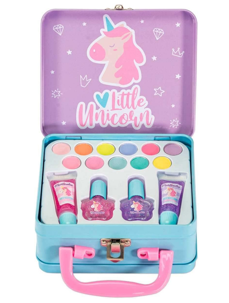 Set of cosmetics in a metal case, Martinelia, Little Unicorn, 15 pieces