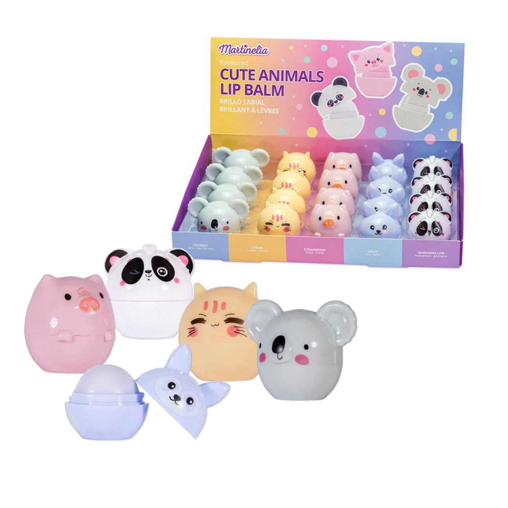 Lip Balm, Martinelia, Cute Animals, Assortment