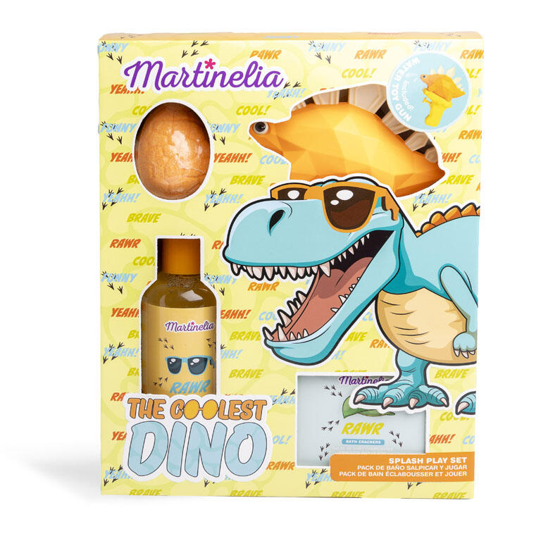 Bathroom set, Martinelia, Dinosaur, Yellow, 4 pieces