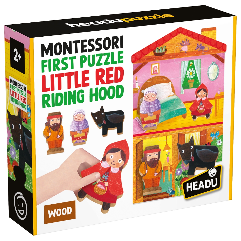 Educational puzzle, Headu, Montessori, My first puzzle, Little Red Riding Hood