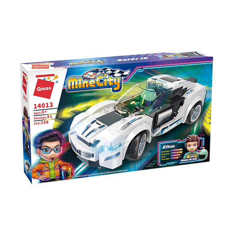 Constructor, Qman, MineCity, Baldr i8 Car, 168 parts