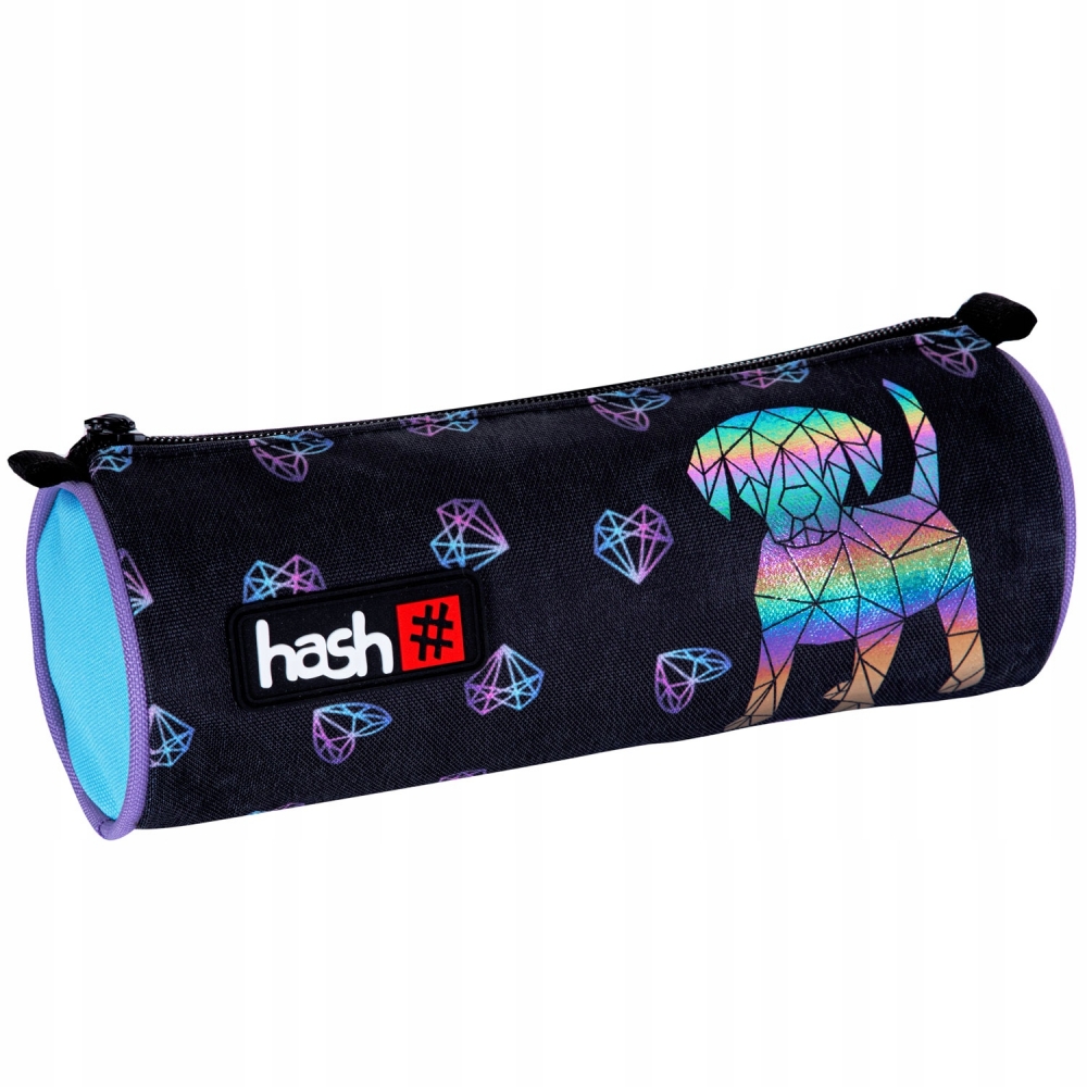 Student cylindrical toiletry bag, HASH, Best friend, 22 x 8 x 8 cm