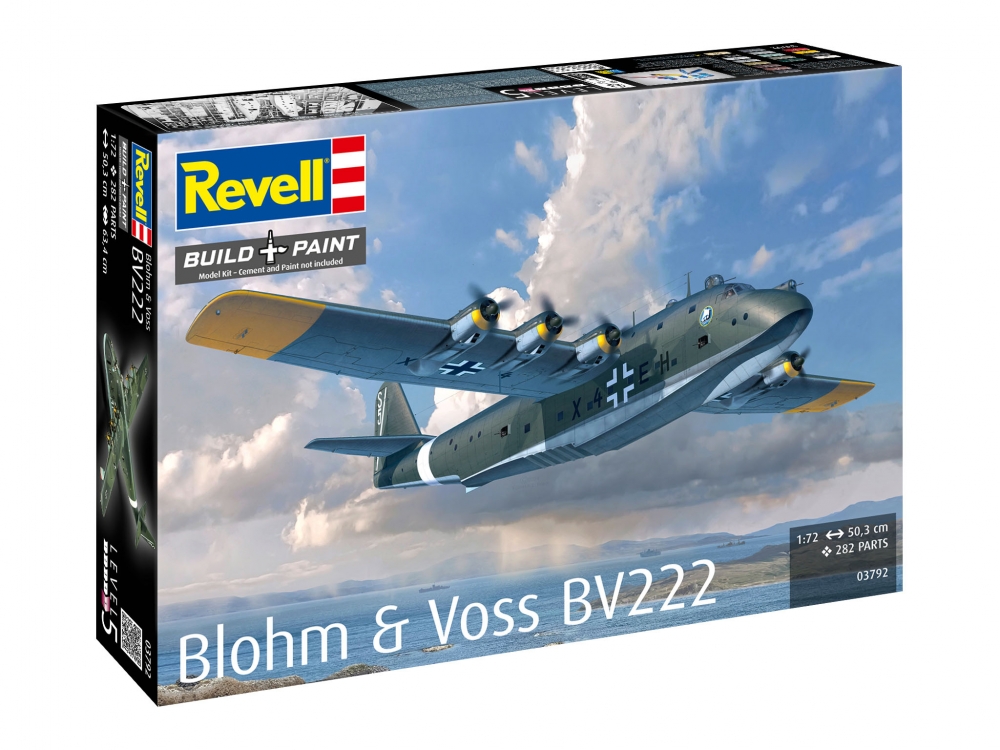 Assembly model, Revell, Blohm Voss BV222 aircraft, 282 parts