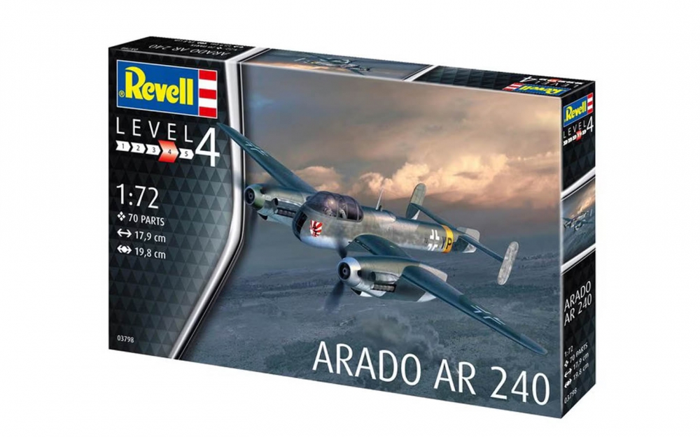 Assembly model, Revell, Arado AR-240 Bomber, 70 parts