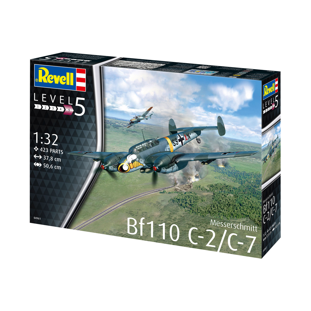 Assembly model, Revell, Messerschmitt Bf110 C-2/C-7, 423 parts