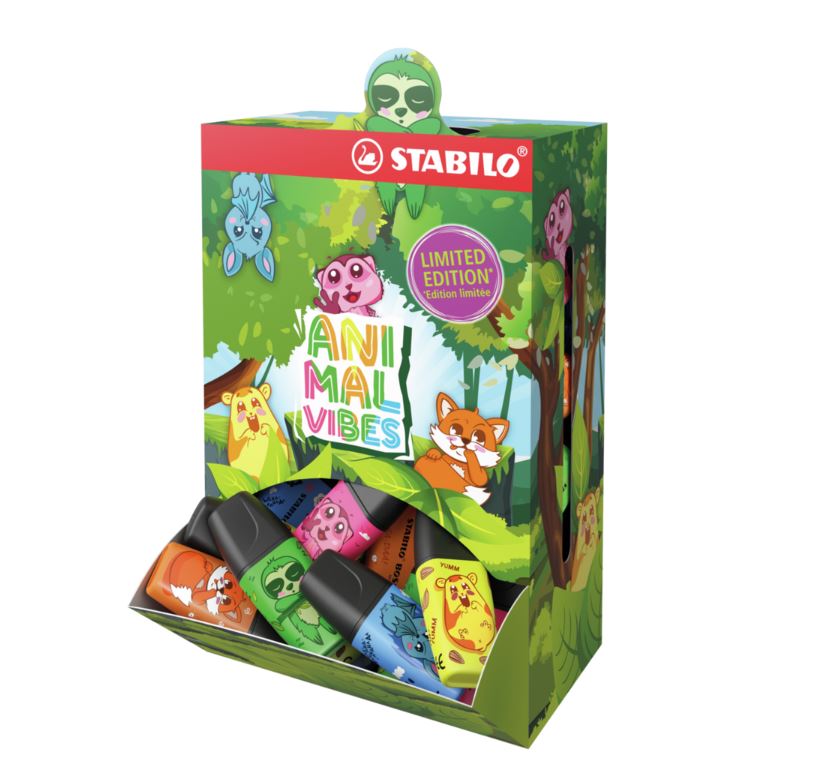 Display text markers, Stabilo, Boss Mini, Animal Vibes, 50 pcs.