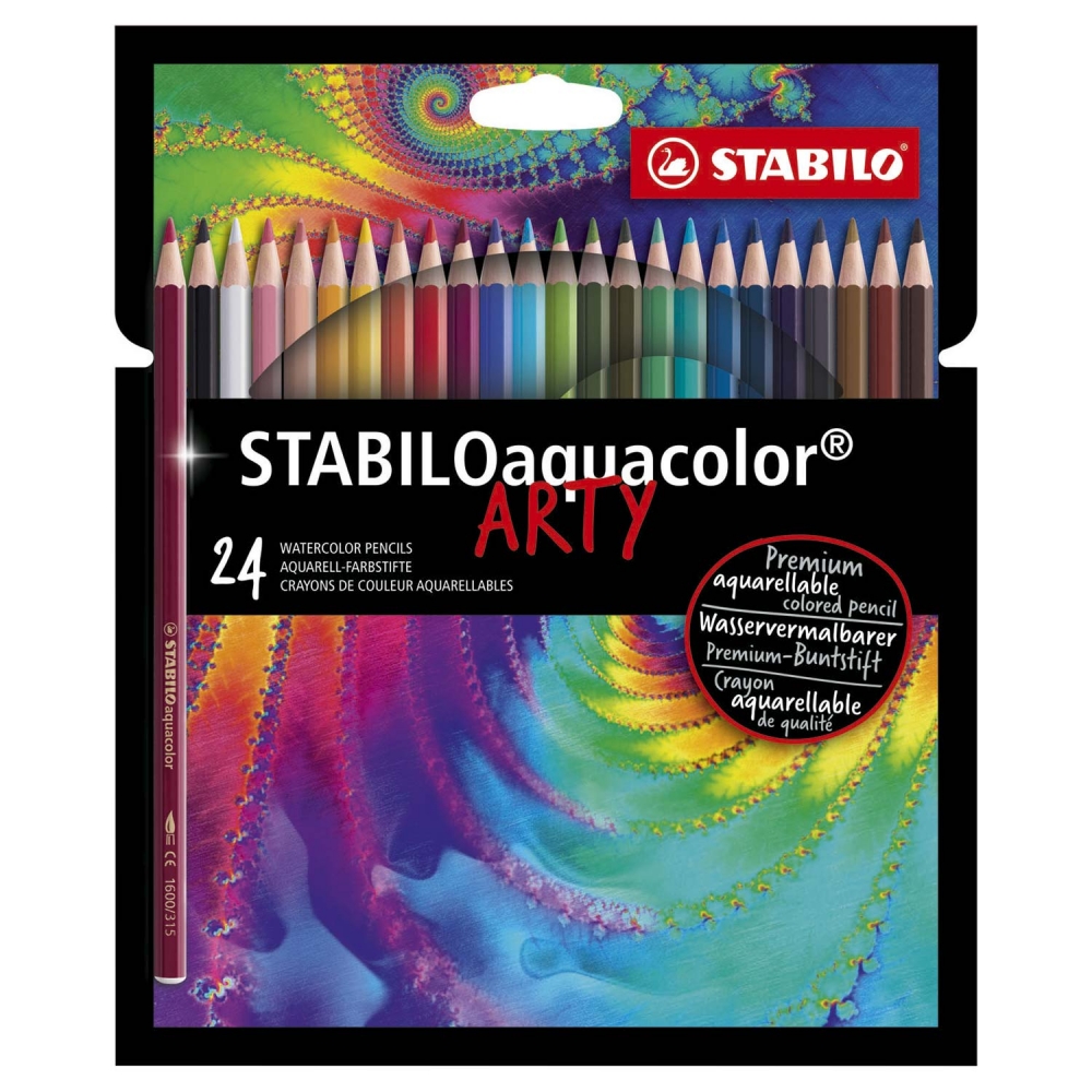 Set of watercolor pencils, Stabilo, Aquacolor Arty, 24 colors