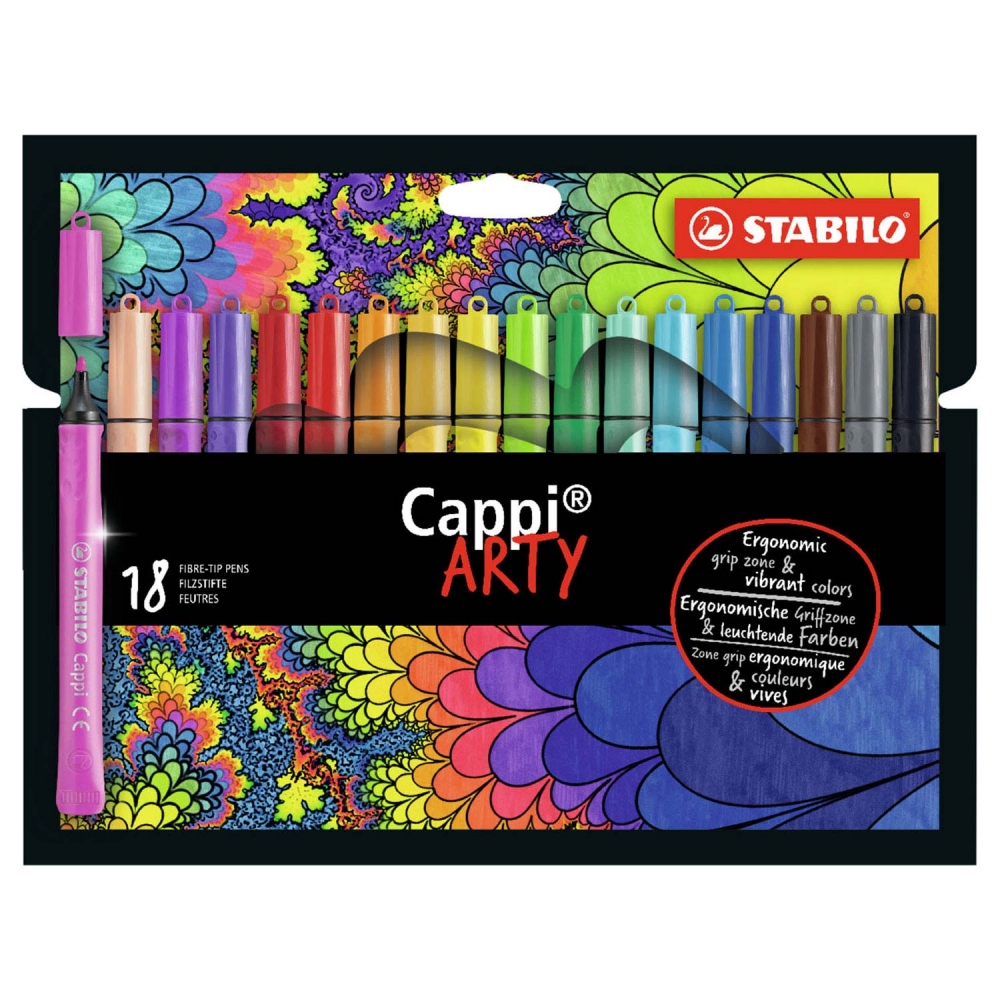 Marker set, Stabilo, Cappi Arty, 18 colors