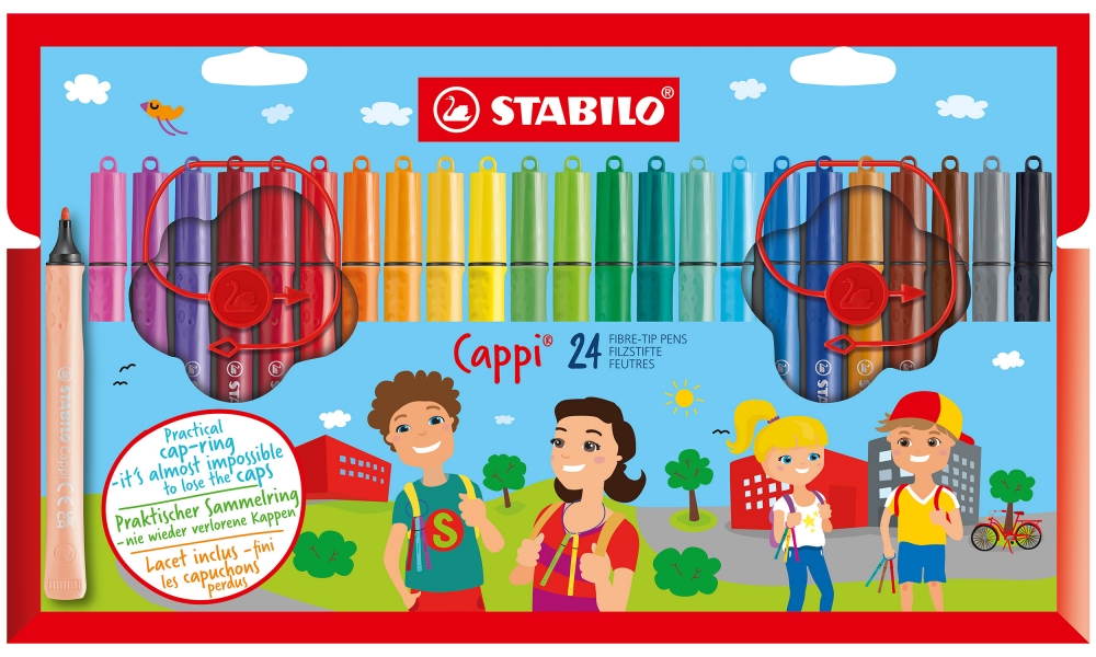 Marker set, Stabilo, Cappi, 24 colors