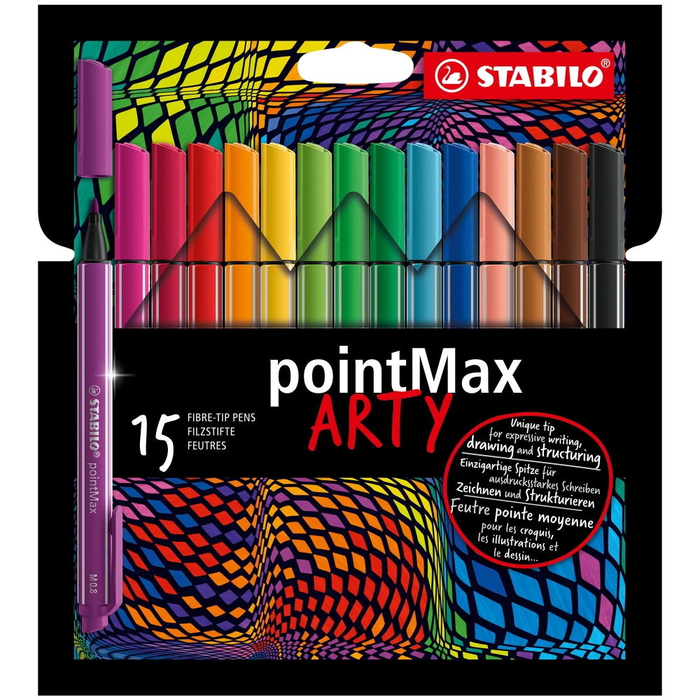 Marker set, Stabilo, pointMax Arty, 15 colors
