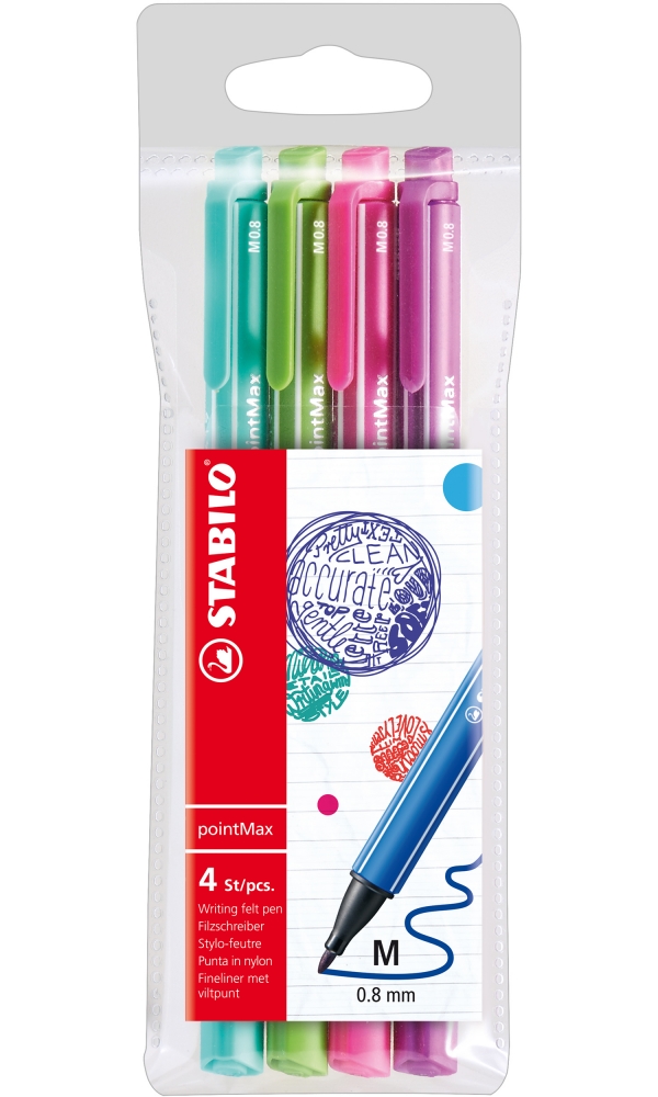 Set of markers, Stabilo, pointMax, 4 colors