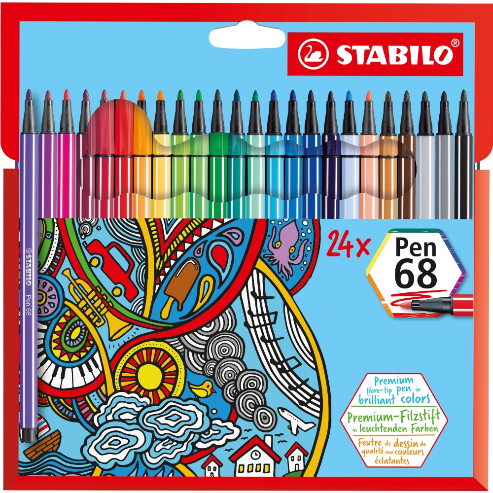 Set of markers, Stabilo, Pen 68, 24 colors