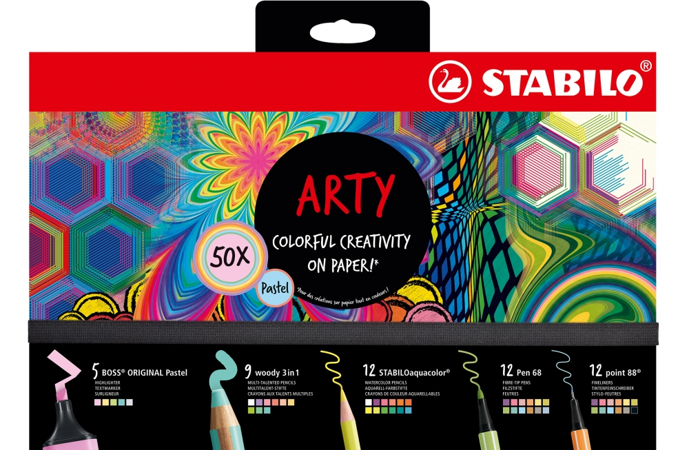 Creative set, Stabilo, Arty Pastel, 50 pieces