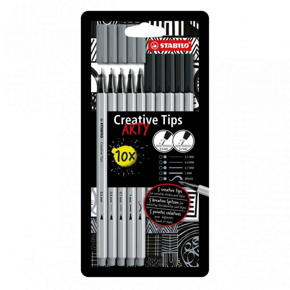 Creative set, Stabilo, Creative Tips ARTY, 10 pieces