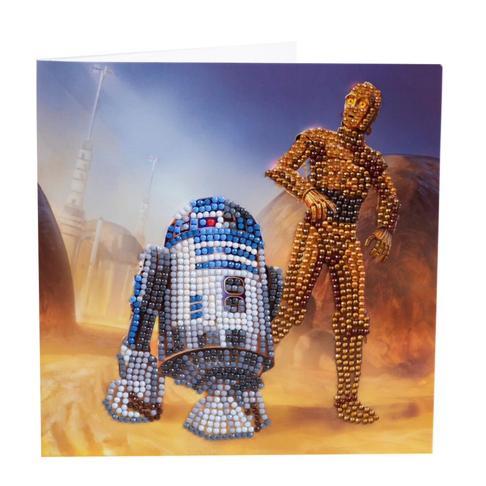 Craft Buddy R2-D2 & C-3PO Diamond Painting Greeting Card Set, 18 x 18 cm