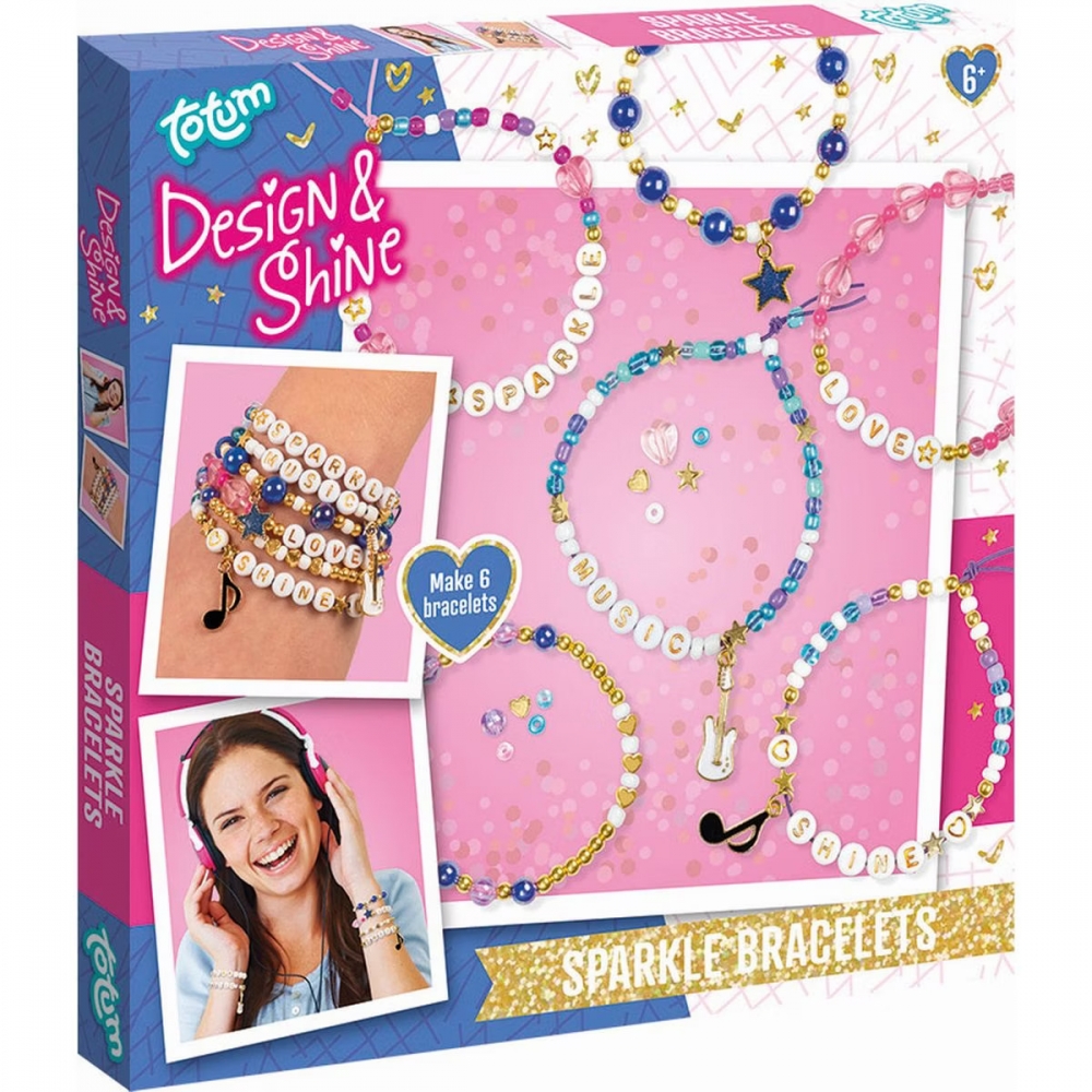 Creative Kit, Totum, DIY Sparkling Bracelets, 6 pcs