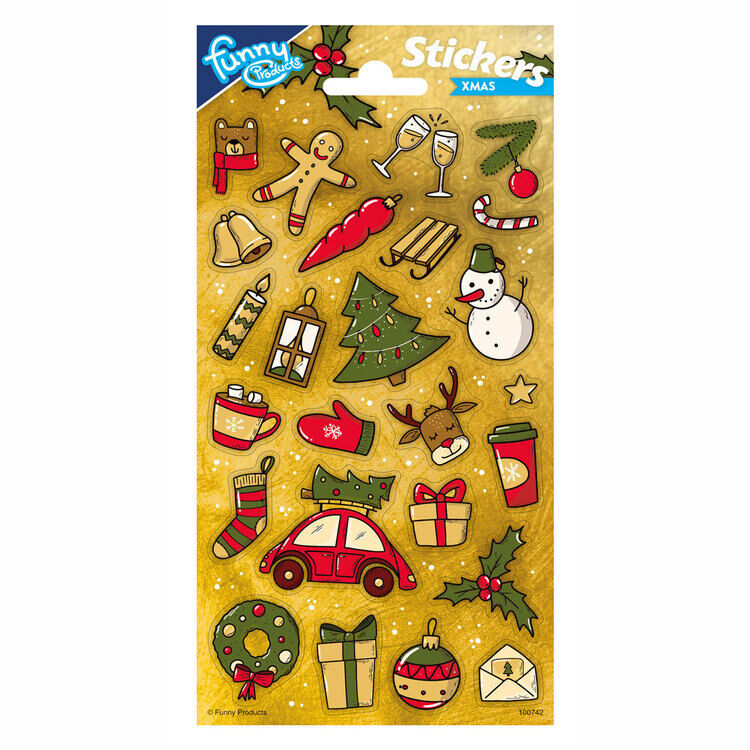 Shiny stickers, Totum, Christmas, 25 pieces