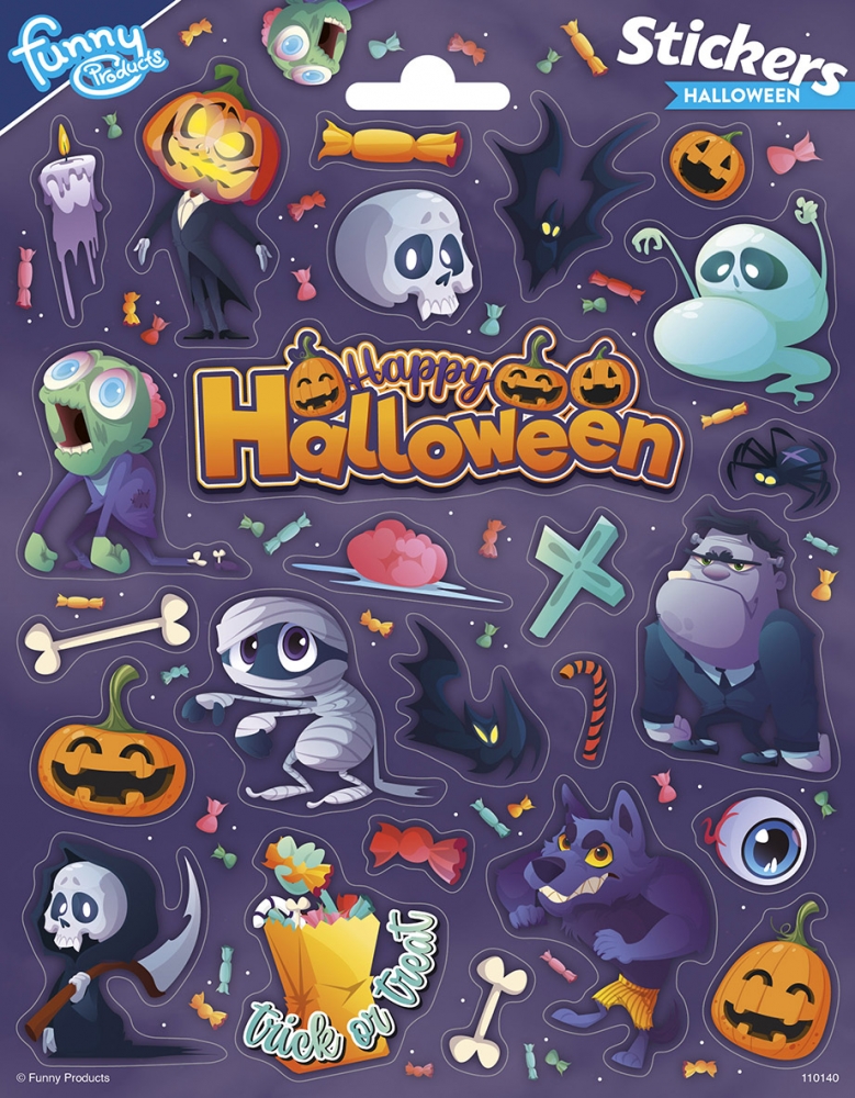 Set of stickers, Totum, Halloween, 25 pieces