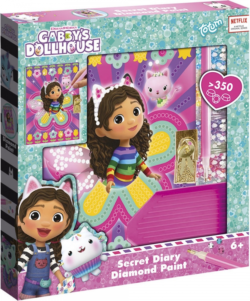 Creative set, Totum, Gabby′s Dollhouse, Decorate your own secret diary with diamonds