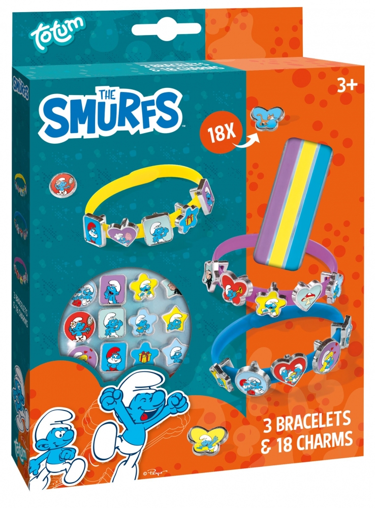 Creative set, Totum, Smurfs, DIY bracelets, 3 pieces