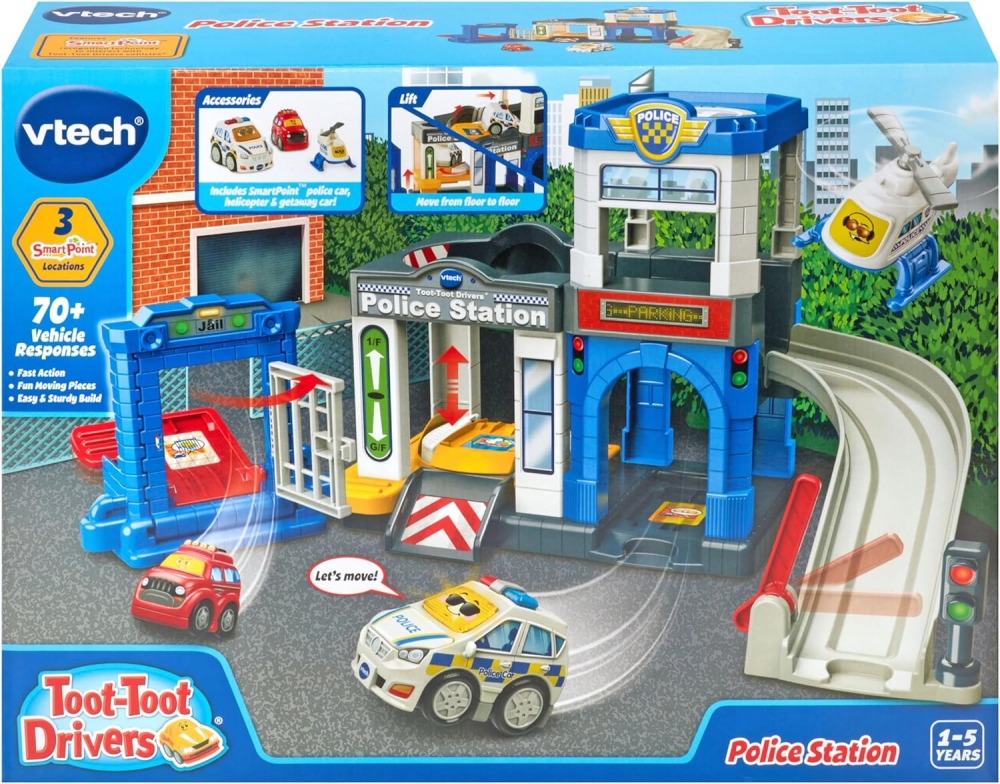 Interactive toy, Vtech, Police station, Track with cars