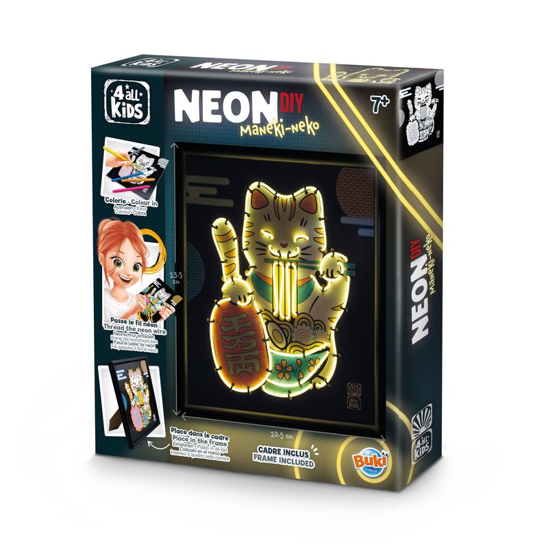 Creative Kit, Buki France, DIY, Neon Painting, Mannequin-neko