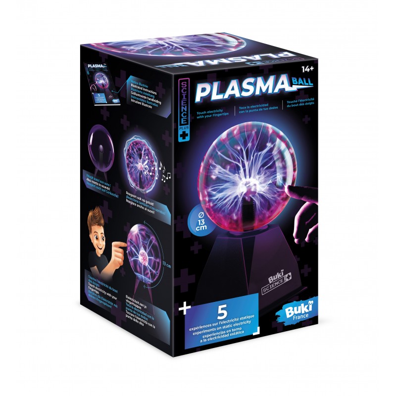 Decorative lamp, Buki France, Plasma ball, 25.5 x 13 cm