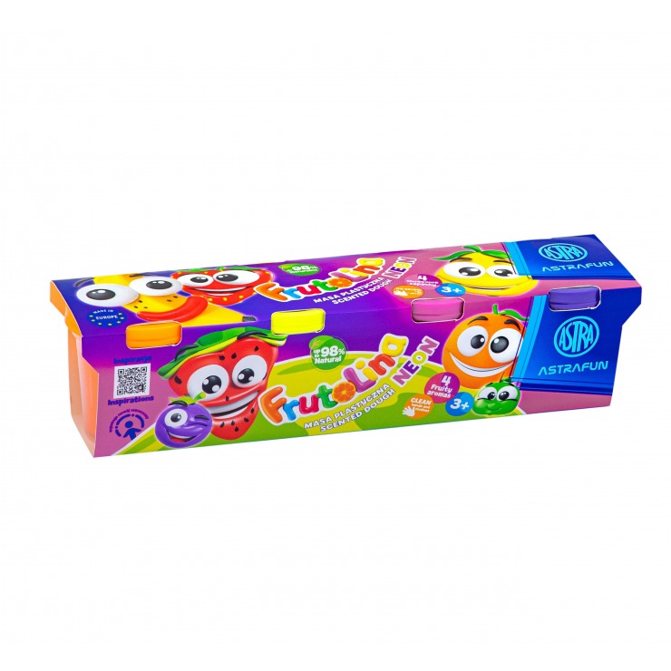 Plasticine set, Astra, Frutolina Neon, 4 pieces