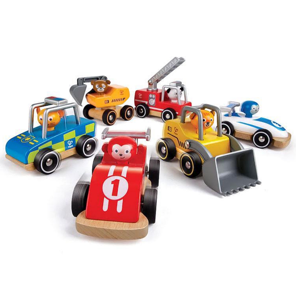 Wooden pushchair, Hape, Assortment
