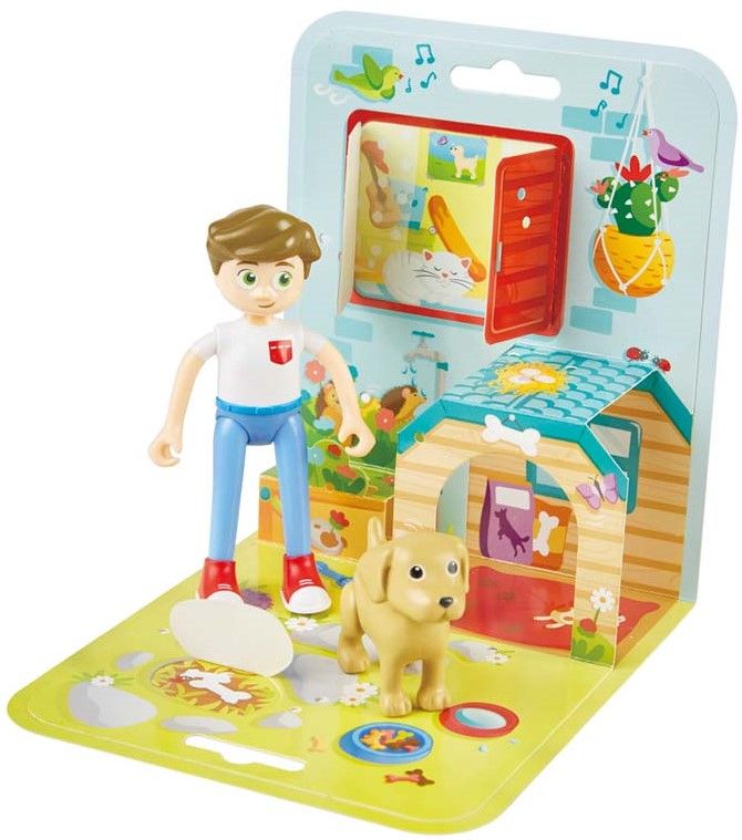 Wooden set, Hape, Adventure with dolls, 3 pieces