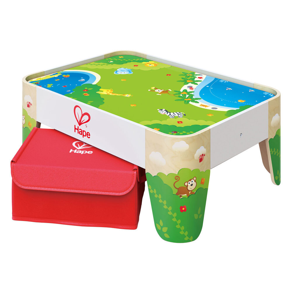 Children′s wooden play table, Hape, Rail transport