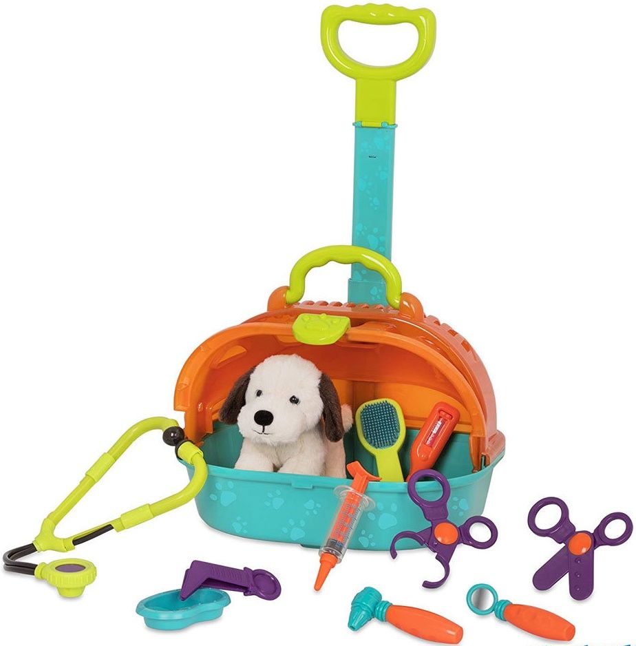 Playset, Battat, Veterinary Center with puppy, 12 pieces
