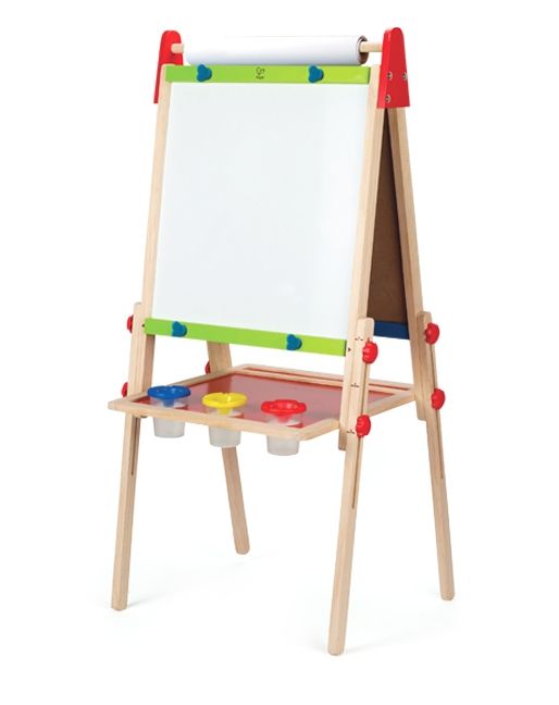 Children′s drawing easel, Hape, With white magnetic board and blackboard