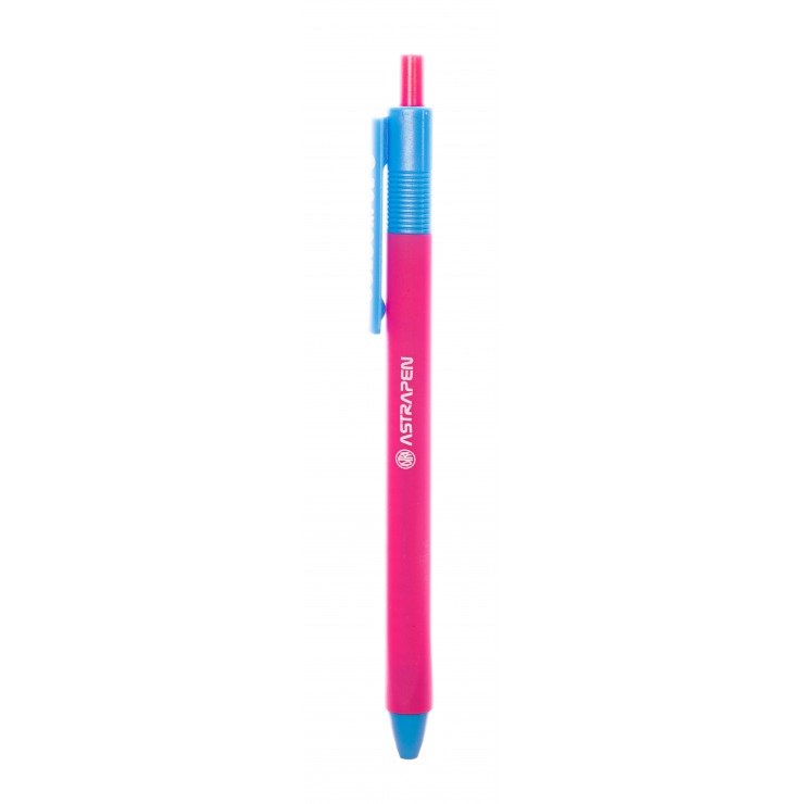 Ballpoint pen, Astra, Triangular automatic, 0.6 mm, 1 pc, Multicolor