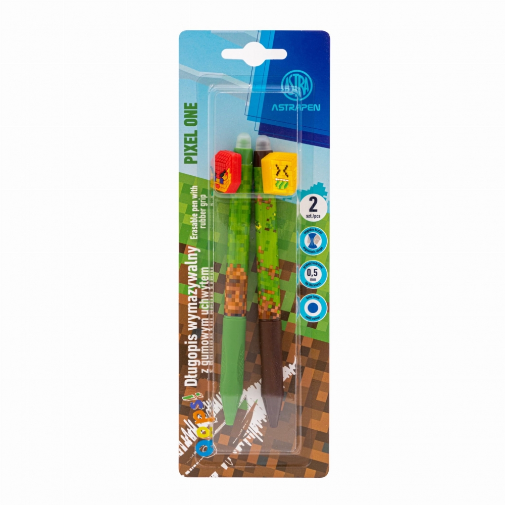 Set Eraser pen CLICK 0.5 mm ASTRAPEN Oops, Pixel One, 2 pcs. blister