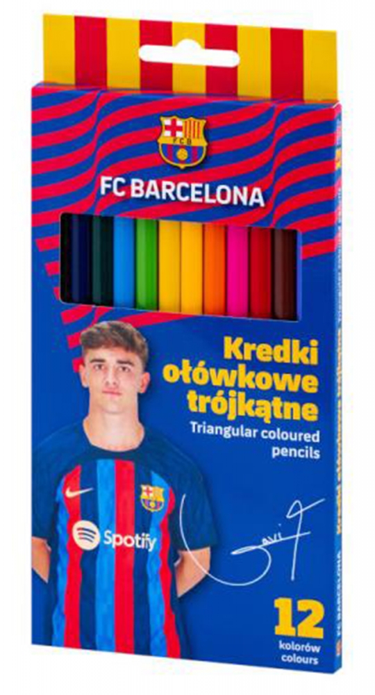 Set of colored pencils, Astra, FC Barcelona, ​​12 colors