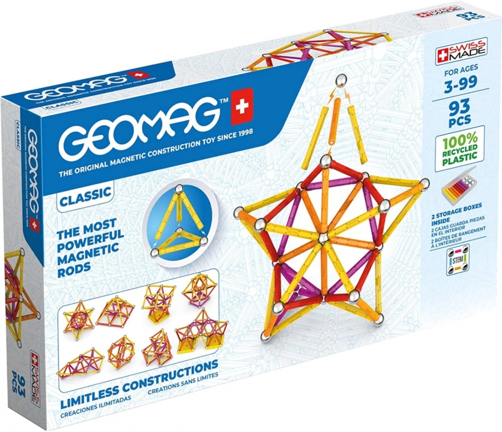 Magnetic constructor, Geomag, Classic 273, 93 parts